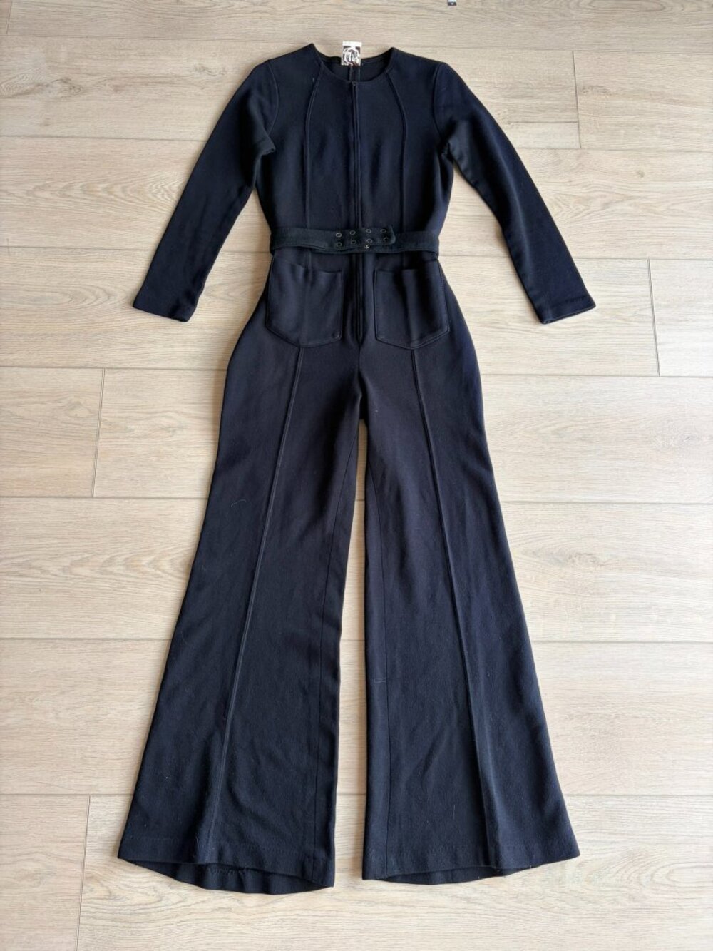 Joshua Tree Vintage 70s Dark Navy Blue Flare Leg Jumpsuit